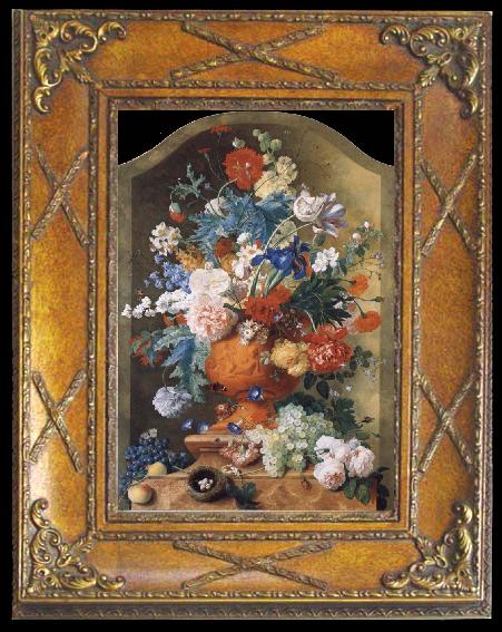 framed  HUYSUM, Jan van Flowers in a Terracotta Vase, Ta074
